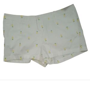 target merona plus size cotton shorts white yellow lemon green 16